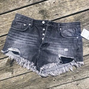 NWT Free People frayed high waist shorts